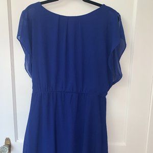 The Limited Flutter Sleeve Blue Dress, Size L